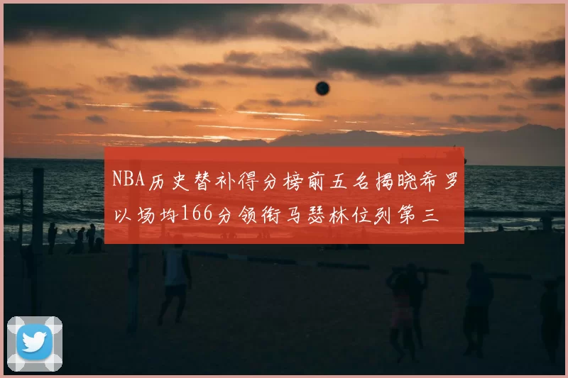 NBA历史替补得分榜前五名揭晓希罗以场均166分领衔马瑟林位列第三