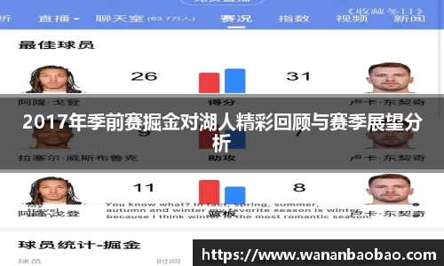 2017年季前赛掘金对湖人精彩回顾与赛季展望分析